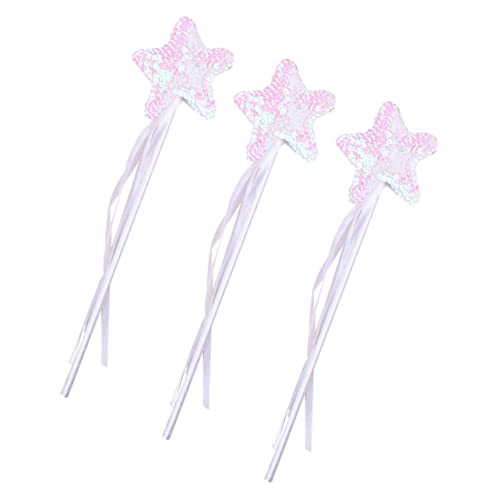 Vaguelly 3St Zauberstab Fairy Wand kinderkostüme geburtstagsmitgebsl kinderspielzeug Toys for funkeln Fee Zubehör Zauberstäbe für Feenstab für Stoff Weiß von Vaguelly