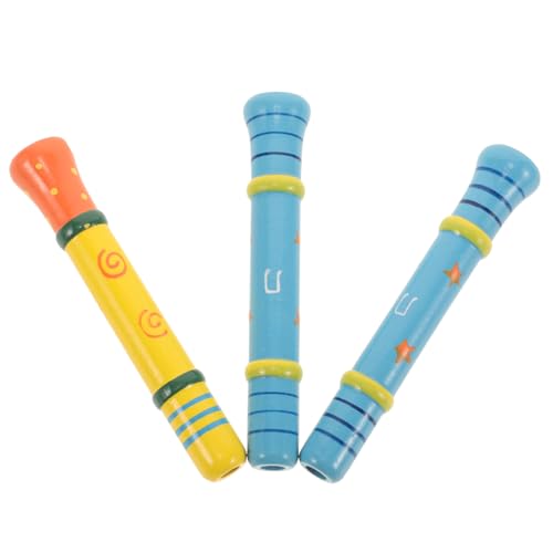 Vaguelly 3St pfeifen kinderinstrumente musikinstrumente holzflöte toys Musikspielzeug für Pfeifenspielzeug aus Holz Pfeife hölzern von Vaguelly