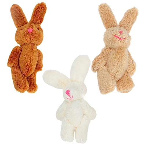 Vaguelly 3Stücke Teiliges Hasenpuppe Entzückende Plüschige Kaninchen Spielzeuge für DIY Taschenanhänger Perfektes Kuscheltier für Kleine Vaguelly 3Stücke Teiliges Hasenpuppe Entzückende Plüschige Kaninchen Spielzeuge für DIY Taschenanhänger Perfektes Kuscheltier für Kleine von Vaguelly