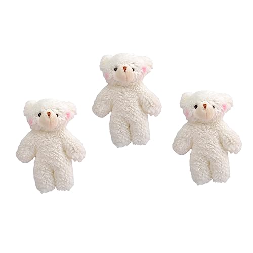 Vaguelly 3st Bär Aus Perlvlies Plüschbären Stofftiere Mini-bären-Puppe Action-Figuren- Plüschtiere Winzig Gefüllt Plüschtierspielzeug Plüschschlüsselkette Weiß Pp Baumwolle Vaguelly 3st Bär Aus Perlvlies Plüschbären Stofftiere Mini-bären-Puppe Action-Figuren- Plüschtiere Winzig Gefüllt Plüschtierspielzeug Plüschschlüsselkette Weiß Pp Baumwolle von Vaguelly