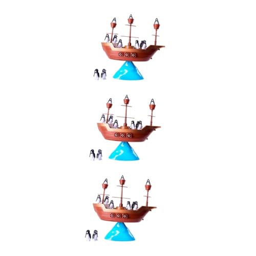Vaguelly 3st Balance-Spiel Spielzeug Geschenkspielzeug Für Kinder Kidcraft-spielset Spielset Für Kleinkinder Spielzeugboote Kleinkind-Geschenk Hölzern Beiläufig Piratenschiff Eltern-Kind von Vaguelly