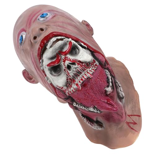 Vaguelly 3st Gruselige Masken Halloween Dämonenmaske Latex Beängstigend Monstermaske Für Erwachsene Lebensechte Maske Horror-dämon-zombie-maske Latexmasken Latexhaube Bilden Kopfbedeckung von Vaguelly