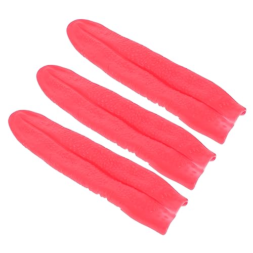 Vaguelly 3st Künstliche Rote Lange Zunge Realistischer Zungenstreich Cosplay Schwarze Gesichtsmaske Halloween-Maske Realistischer Streich Halloween- Künstliche Zungenstütze Gummi von Vaguelly