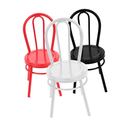 Vaguelly Handgemachter Miniaturstuhl Aus Eisen Für Puppenhaus Vielseitiges Fotostudio-Accessoire Winziges -Set von Vaguelly