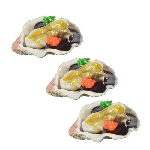 Vaguelly 3st Oyster-Modell Qualle Poolnudel Netz Krabbenspielzeug Fisch Dekorationen Aquariumstaubsauger Hülse Aquariumdekorationen Austernmodelle Restaurant-spielset Vortäuschen PVC von Vaguelly