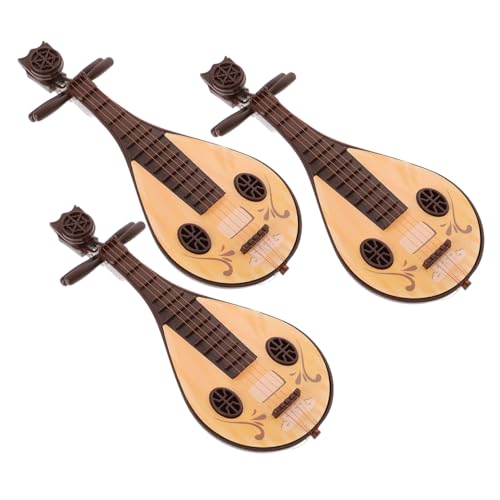 Vaguelly 3st Pipa Musik Instrumente Spielzeug Chinesisches Pipa-Modell Puppenzubehör Dekoration Für Zu Hause Mini-pipa Im Chinesischen Stil Plastik Saiteninstrument Kleinkind Klassisch von Vaguelly