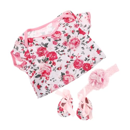 Vaguelly Neugeborenen Baby Strampler Set 0-3 Stücke Puppe Outfit 18-23 Zoll Blume Stirnband Kurzarm Baby Mädchen Kleidung Vaguelly Neugeborenen Baby Strampler Set 0-3 Stücke Puppe Outfit 18-23 Zoll Blume Stirnband Kurzarm Baby Mädchen Kleidung von Vaguelly