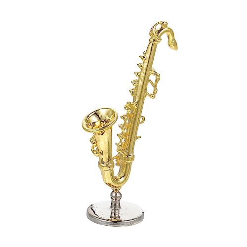 Vaguelly 3st Saxophon-Modell Geschenke Geschenk Für Kinder Kleinkind-Geschenk Saxophonständer Spielzeug-Saxophon Spielzeug Trompete Mikrolandschaftsornament Musikinstrument Hausdekoration von Vaguelly