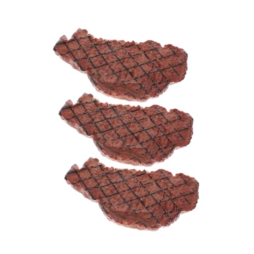 Vaguelly Gefälschte Fleischdekoration Echtes Gekochtes Steakmodell Rindfleischmodell Requisite Kunststeak-Ornamente für Die Küchendekoration 3 Stück Vaguelly Gefälschte Fleischdekoration Echtes Gekochtes Steakmodell Rindfleischmodell Requisite Kunststeak-Ornamente für Die Küchendekoration 3 Stück von Vaguelly
