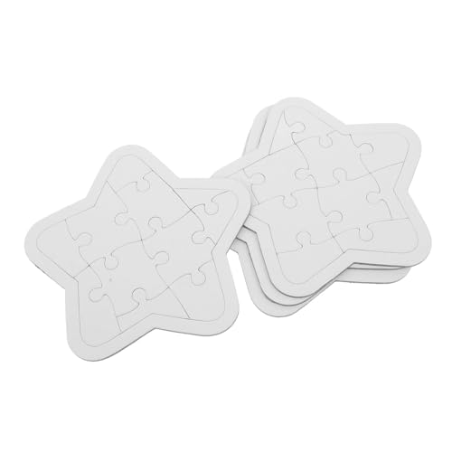 Vaguelly 4 Blätter Ausmalen Und Einfügen Puzzle-rohlinge Zeichnen DIY-Handwerk Puzzle Leere Puzzles Leere Rätsel Zum Zeichnen Fertige Leere Rätsel An DIY-rätsel Papier von Vaguelly