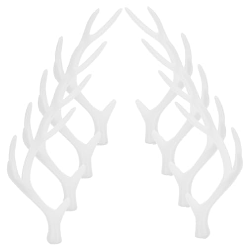 Vaguelly 4 Paar Kunststoff Hirschgeweih Kopfputz Diy Bastelset Weißes Geweih für Weihnachtsdekoration Cosplay Party Zubehör für Kreative Haaraccessoires Vaguelly 4 Paar Kunststoff Hirschgeweih Kopfputz Diy Bastelset Weißes Geweih für Weihnachtsdekoration Cosplay Party Zubehör für Kreative Haaraccessoires von Vaguelly