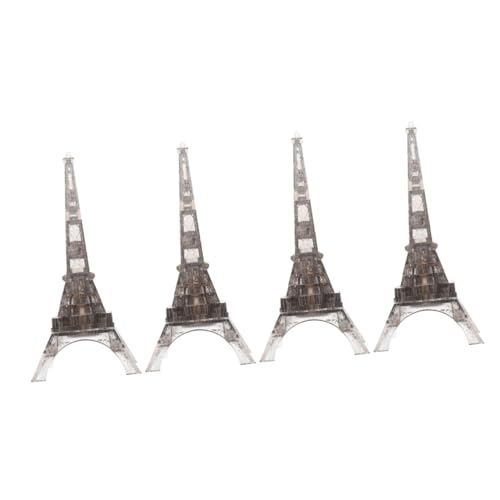 Vaguelly 4 Sätze Eiffelturm-Bausteine Puzzles für Erwachsene 3D-Bausteine Rätsel für Erwachsene Kinderspielzeug Kinder rätsel Spielzeuge dekoratives Kristallpuzzle Kinder Kristallpuzzle von Vaguelly