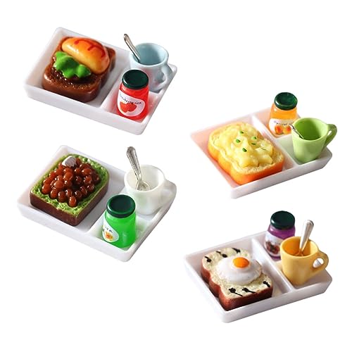 Vaguelly 4 Sätze Essen und in Miniatur für kinderspielzeug spielsachen Miniaturmodell-Szenenlayout Mini-Hausteller Toast-Modell Harz Vaguelly 4 Sätze Essen und in Miniatur für kinderspielzeug spielsachen Miniaturmodell-Szenenlayout Mini-Hausteller Toast-Modell Harz von Vaguelly