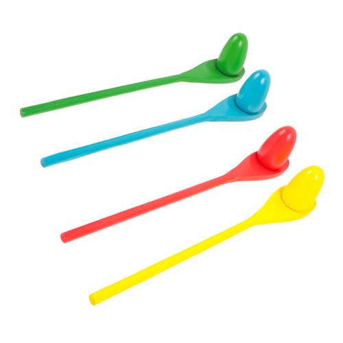 Vaguelly 4 Sätze Teiliges Egg and Spoon Balance Spiel Set für Bunten Löffeln und Bällen Koordinations Gleichgewichtstraining Outdoor Aktivitätsspielzeug für Geburtstag Familienzeit und von Vaguelly