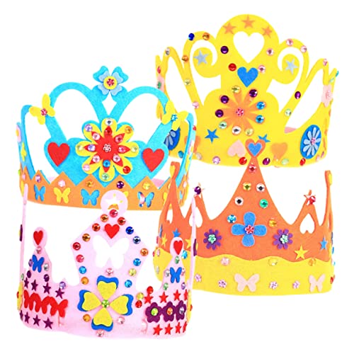 Vaguelly 4 Sätze Teiliges Geburtstagshüte Diy Krone Bastelset für Bunte Geburtstagskrone mit Blumen und Schmetterlingen für Feiern und Cosplay Vaguelly 4 Sätze Teiliges Geburtstagshüte Diy Krone Bastelset für Bunte Geburtstagskrone mit Blumen und Schmetterlingen für Feiern und Cosplay von Vaguelly