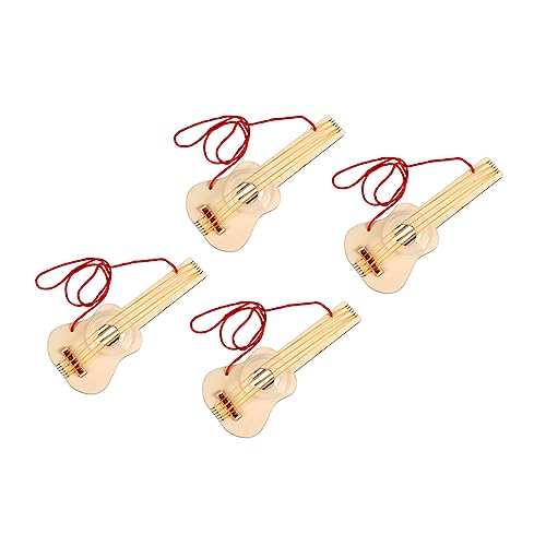 Vaguelly Ukulele-kit 4 Materialsätze Halbhandwerkliches Ukulele-kit Holzspielzeug Weihnachten Für Jungen Und Mädchen von Vaguelly