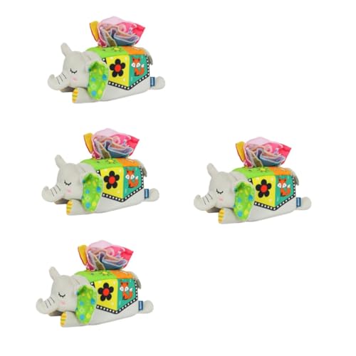 Vaguelly 4 Sätze pädagogisches Babyspielzeug Stoffelefant als Spielzeug Spielzeuge Sinnesspielzeug für Kleinkinder Kleinkind zubehör Puzzle Tissue-Box Baby Produkte Übungsleiter neugeboren von Vaguelly