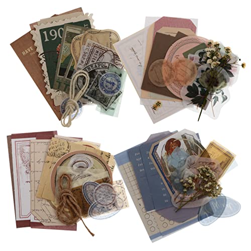 Vaguelly 4sätze Vintage Dekorative Aufkleber Retro Materialien Für Scrapbooking Tagebuch Und Projekte Ästhetische Collage-Sticker Für Kreative Bastelarbeiten Vaguelly 4sätze Vintage Dekorative Aufkleber Retro Materialien Für Scrapbooking Tagebuch Und Projekte Ästhetische Collage-Sticker Für Kreative Bastelarbeiten von Vaguelly