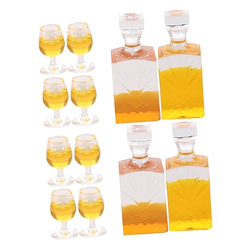 Vaguelly 4 Sets Mini-Flasche Mädchen-Spielzeug Dekorative Mini-weinflasche Kunstharz Basteln Miniatur-Flasche Für Mini- von Vaguelly