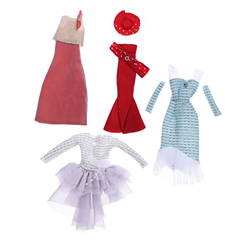 Vaguelly 4 Sets Puppenkleidung Schlafanzüge Mädchenkleidung Kostüme Puppenzubehör Kleidung Mode Kinderspielzeug Minispielzeug Kleidung Für Bekleidung Kinderkleider Outfits Für Mädchen von Vaguelly