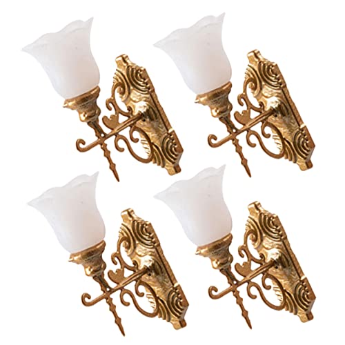 Vaguelly 4 Stück Architekturmodell-Wandleuchte Sandtischverzierung Sandtisch Baumaterialien Miniatur-Wandlampe Mini leuchtende Wandleuchte Lampenmodell puppenhaus Lichter Abs Golden Vaguelly 4 Stück Architekturmodell-Wandleuchte Sandtischverzierung Sandtisch Baumaterialien Miniatur-Wandlampe Mini leuchtende Wandleuchte Lampenmodell puppenhaus Lichter Abs Golden von Vaguelly