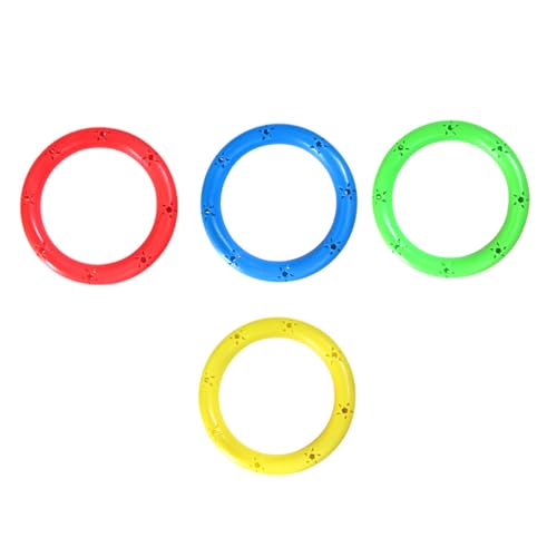 Vaguelly 4 Stück Armband Handrassel Tragbarer Schüttler Rasselring Handrasseln Ring Sportspielzeug Turnringe Regenbogen-handdrachen Gymnastik-tanzstütze Rasselschüttler Abs von Vaguelly