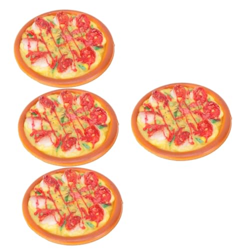 Vaguelly 4 Stück gefälschte Pizza-Fotografie-Requisite Spielzeug Toys Simulationspizza Bäckerei Fotorequisite Modelle gefälschtes Essen Pizza-Display-Requisite realistisches Essen Kind von Vaguelly