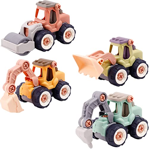Vaguelly 4 Stück Baufahrzeug Pritschenwagen Konstruktionsspielzeug für kinderspielzeug Bauspielzeug auseinandernehmen Autospielzeug Plastik Vaguelly 4 Stück Baufahrzeug Pritschenwagen Konstruktionsspielzeug für kinderspielzeug Bauspielzeug auseinandernehmen Autospielzeug Plastik von Vaguelly