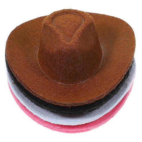 Vaguelly 4 Stück Cowboyhut Nonwovens Hüte für Puppen Diy Zubehör und Festtagsdekoration für Fotografie und Cosplay Zufällige Farbe Vaguelly 4 Stück Cowboyhut Nonwovens Hüte für Puppen Diy Zubehör und Festtagsdekoration für Fotografie und Cosplay Zufällige Farbe von Vaguelly