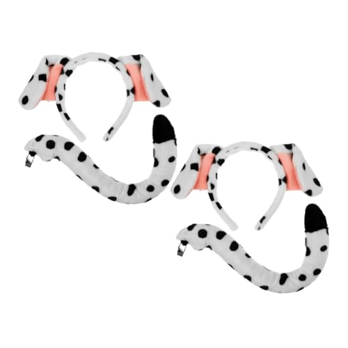 Vaguelly 4 Stück Dalmatiner Kostüm Set Welpen Ohren Stirnband und Weicher Haarschmuck für Erwachsene Bequemes Halloween Cosplay Zubehör für Fasching und Geburtstagspartys Vaguelly 4 Stück Dalmatiner Kostüm Set Welpen Ohren Stirnband und Weicher Haarschmuck für Erwachsene Bequemes Halloween Cosplay Zubehör für Fasching und Geburtstagspartys von Vaguelly