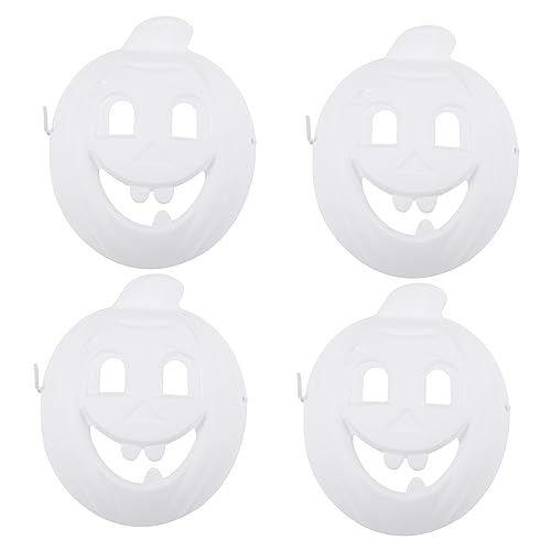 Vaguelly 4 Stück Diy Halloween Kürbis Masken aus Papiermasse zum Bemalen Weiße Halloween Masken Bastelset für Fasching Party und Kreatives Malen Spielerisches Farbenlernen Vaguelly 4 Stück Diy Halloween Kürbis Masken aus Papiermasse zum Bemalen Weiße Halloween Masken Bastelset für Fasching Party und Kreatives Malen Spielerisches Farbenlernen von Vaguelly