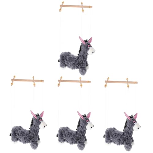 Vaguelly 4 Stück Esel-Marionette Spielset für Kinder Plüschspielzeug für Mädchen pupskissen interaktives Spielzeug Weihnachtssto Tier interessante Marionetten einzigartige Marionettenpuppen von Vaguelly