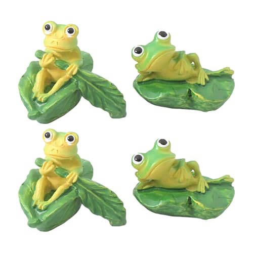 Vaguelly 4 Stück Frosch Schmuckstücke Harztierverzierung Harzornament Kleines Moosornament Cartoon - Harzhandwerk Gartenverzierung Figur Tiermodelldekor Green Kunstharz Vaguelly 4 Stück Frosch Schmuckstücke Harztierverzierung Harzornament Kleines Moosornament Cartoon - Harzhandwerk Gartenverzierung Figur Tiermodelldekor Green Kunstharz von Vaguelly