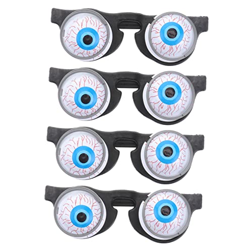 Vaguelly 4 Stück Frühlingsbrille Brille mit hängenden Augen Steampunk-Brille Neon lustige Brillen Halloween Brillen lustige schnapsgläser Party -Requisiten Frühling Augapfel Brille Plastik von Vaguelly