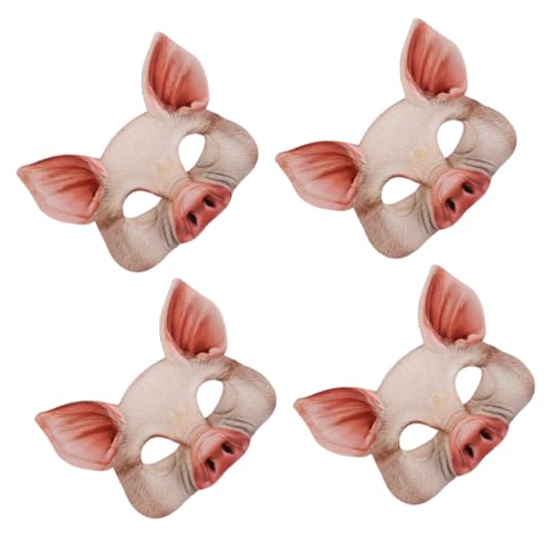 Vaguelly 4 Stück Halloween Schweinemaske Halbgesichts Tiermaske aus Leichtem EVA Material Atmungsaktiv und Bequem für Kostümparty Karneval Cosplay und Maskerade Vaguelly 4 Stück Halloween Schweinemaske Halbgesichts Tiermaske aus Leichtem EVA Material Atmungsaktiv und Bequem für Kostümparty Karneval Cosplay und Maskerade von Vaguelly