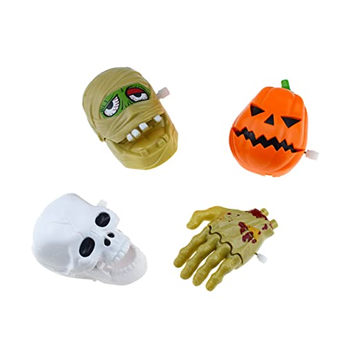 Vaguelly 4 Stück Halloween-uhrwerk- Lustige Uhrwerk Uhrwerkspielzeug Halloween Uhrwerk Halloween-Requisiten Kreatives Aufziehspielzeug Abs von Vaguelly