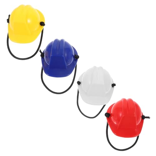 Vaguelly Miniatur-bauarbeiterhut Modell 4 Stück Bartagamen-minihelm Haustierschlangenhüte Puppenbastelkappen Sicherheitshelm Für Jungen Und Mädchen Zufällige Farbe von Vaguelly