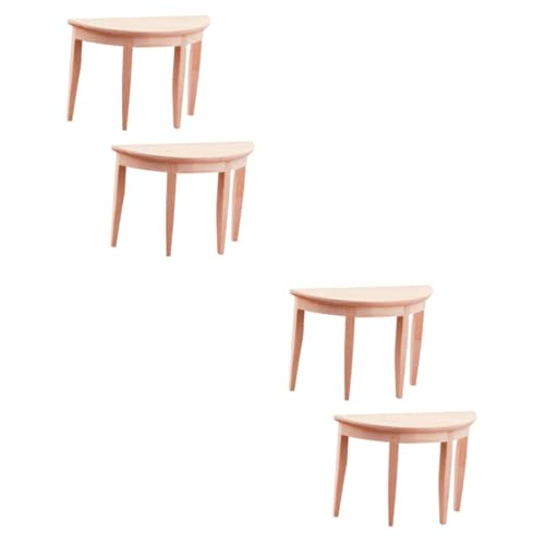Vaguelly 4 Stück Mini-Holzstuhl Creative creatim malsachen tischchen Miniaturmöbel Holztisch Kleiner Tisch Modelle Mini-Stuhl kleine Holzmöbel hölzern Dekorationen Requisiten Statue Bambus von Vaguelly
