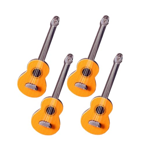 Vaguelly 4 Stück Klassisches Gitarrenmodell Puppenhaus Winzig Miniatur Puppe Dekorative Gitarre Kreative Mini-Gitarre Selber Schmücken Mini-gitarrenstatue Vorgeben, Gitarre Zu Holz von Vaguelly