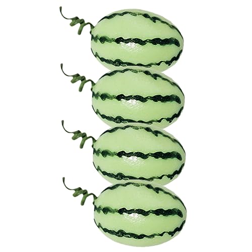 Vaguelly 4 Stück Künstliche Wassermelonen für Puppenhaus Realistische Fake Früchte zum Rollenspiel und Dekorieren Geschenkidee für Partys von Vaguelly