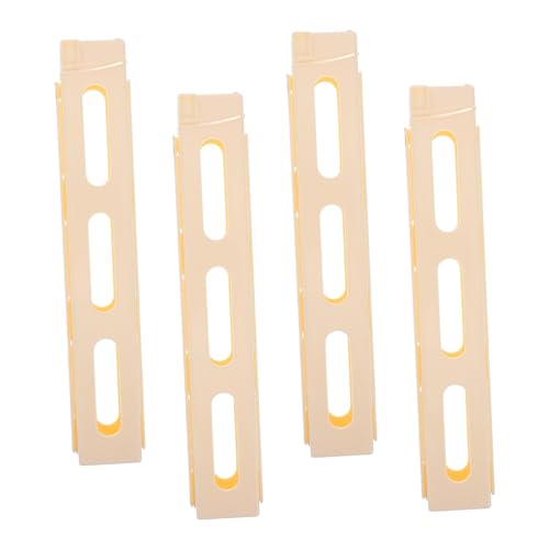 Vaguelly 4 Stück Ladevorrichtung für Dominosteine Zug Spielzeugautos Bausteine Konstruktionsspielzeug Zubehör für Dominospiele automatischer Dominoclip Domino-Clip Plastik Beige von Vaguelly