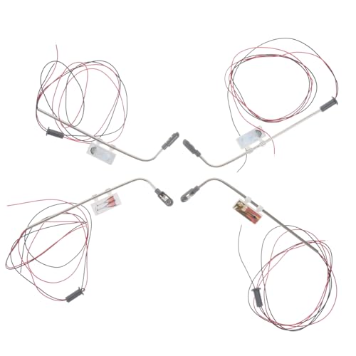 Vaguelly 4 Stück Leuchtendes Straßenlaternenmodell Zuglampen Mini-led Solarleuchten Für Den Außenbereich Solarleuchten Für Den Garten Modelleisenbahn Licht Solarstrahler Lichter Plastik von Vaguelly