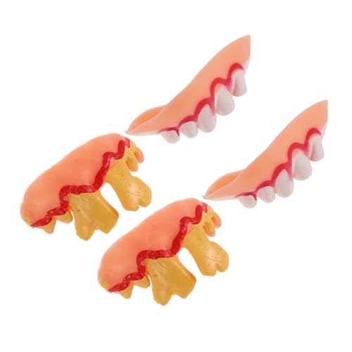 Vaguelly 4 Stück Lustige Halloween Fake Zähne Teiliges Set mit Kleinen und Gespaltenen Zähnen Realistische Falsche Zähne für Horror Partys Cosplay Grusel Dekoration Vielseitig Einsetzbar Vaguelly 4 Stück Lustige Halloween Fake Zähne Teiliges Set mit Kleinen und Gespaltenen Zähnen Realistische Falsche Zähne für Horror Partys Cosplay Grusel Dekoration Vielseitig Einsetzbar von Vaguelly
