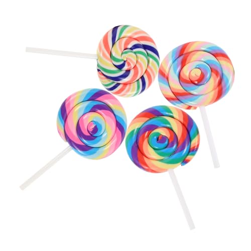 Vaguelly 4 Stück Lutscherpuppe Weihnachtslutscher-stütze Weihnachtsdekoration Mit Süßigkeiten Lutscherdekorationen Süßigkeitendekorationen Lollipop-Stick- Lollipop-kostüm Harz von Vaguelly