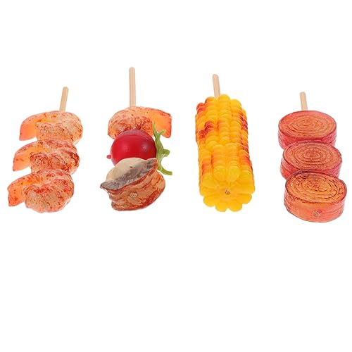 Vaguelly 4 Stück Mini -Barbecue -Spießspielzeuge Grill für Lebensmittelmodelle Plastikspielfutter simuliertes Essen gefälschtes Essen gefälschtes Lebensmittelmodell Küche Food-Modell PVC Vaguelly 4 Stück Mini -Barbecue -Spießspielzeuge Grill für Lebensmittelmodelle Plastikspielfutter simuliertes Essen gefälschtes Essen gefälschtes Lebensmittelmodell Küche Food-Modell PVC von Vaguelly