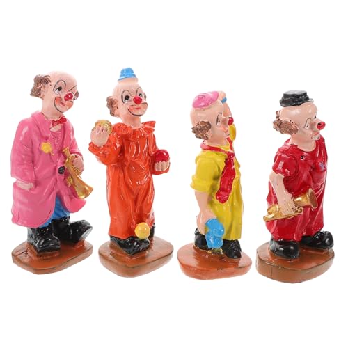 Vaguelly 4 Stücke Halloween Hause Figurine Clown Figur Miniatur Clown Figur Clown Dekorationen Circus Clown Puppen Vaguelly 4 Stücke Halloween Hause Figurine Clown Figur Miniatur Clown Figur Clown Dekorationen Circus Clown Puppen von Vaguelly