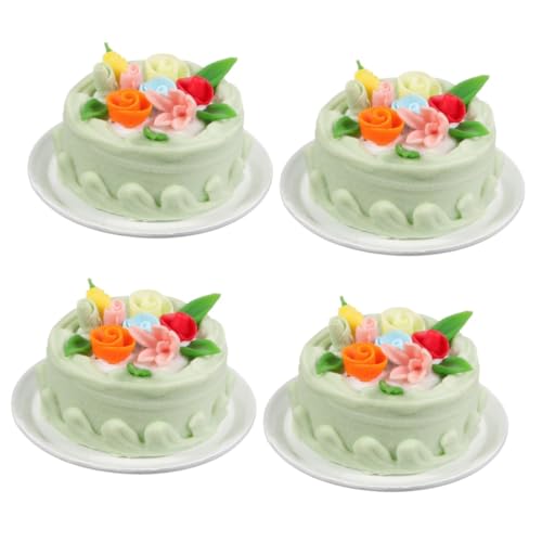 Vaguelly 4 Stück Mini-Cupcakes Lebensmittelspielzeug Kuchenverzierungen Modelle Spielzeuge fotografische Requisiten künstlicher Nachtisch Kleiner Kuchen Zubehör das Gericht von Vaguelly