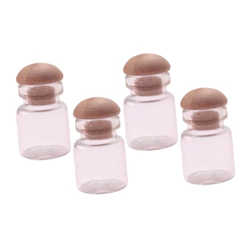 Vaguelly 4 Stück Mini-glasflaschen Für Puppenhaus- Realistisches Miniatur- -Ornament Miniatur-Outdoor-Werkzeuge Und Zubehör von Vaguelly