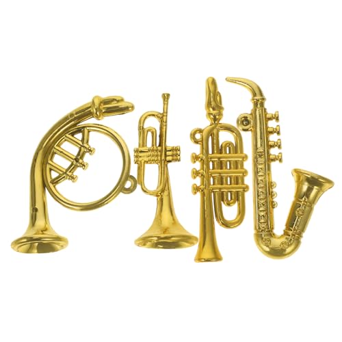 Vaguelly 4 Stück Mini-Musikinstrumentenmodell klein Musical winzig Ornament Miniatur-Instrumentenmodell Saxophonmodell Musikinstrumente Plastik Golden Vaguelly 4 Stück Mini-Musikinstrumentenmodell klein Musical winzig Ornament Miniatur-Instrumentenmodell Saxophonmodell Musikinstrumente Plastik Golden von Vaguelly