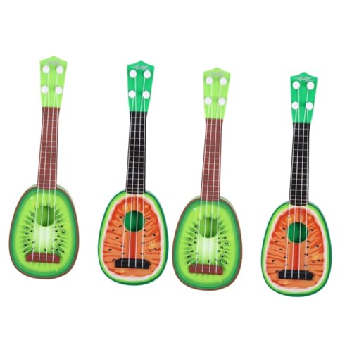 Vaguelly 4 Stück Mini-Obstgitarre Kinderspielzeuggitarre Ukulele-Gitarre für Kinder Vorschulspielzeug Musikinstrumente Spielzeuge kleine Ukulele Gitarrenmodell Farbkasten Plastik von Vaguelly